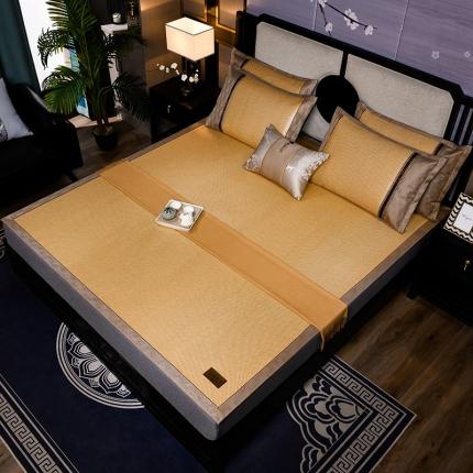 91家纺网 家纺一手货源 找家纺 （总）小牛席业2022经典款高档冰藤双面席皮革标