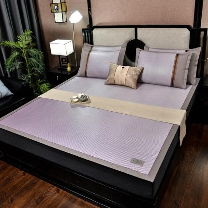 91家纺网 家纺一手货源 找家纺 （总）小牛席业2022经典款高档冰藤双面席皮革标