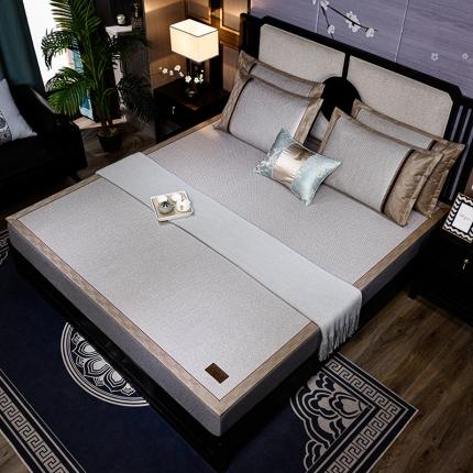 91家纺网 家纺一手货源 找家纺 （总）小牛席业2022经典款高档冰藤双面席皮革标