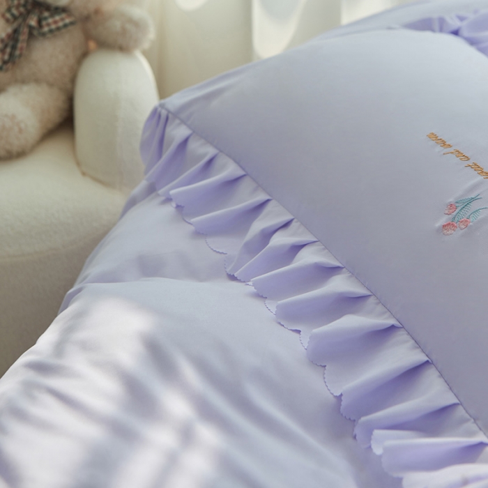 91家纺网 家纺一手货源 找家纺 包小包 2023春夏新款韩版蝶舞系列臻丝棉四件套 梦幻紫