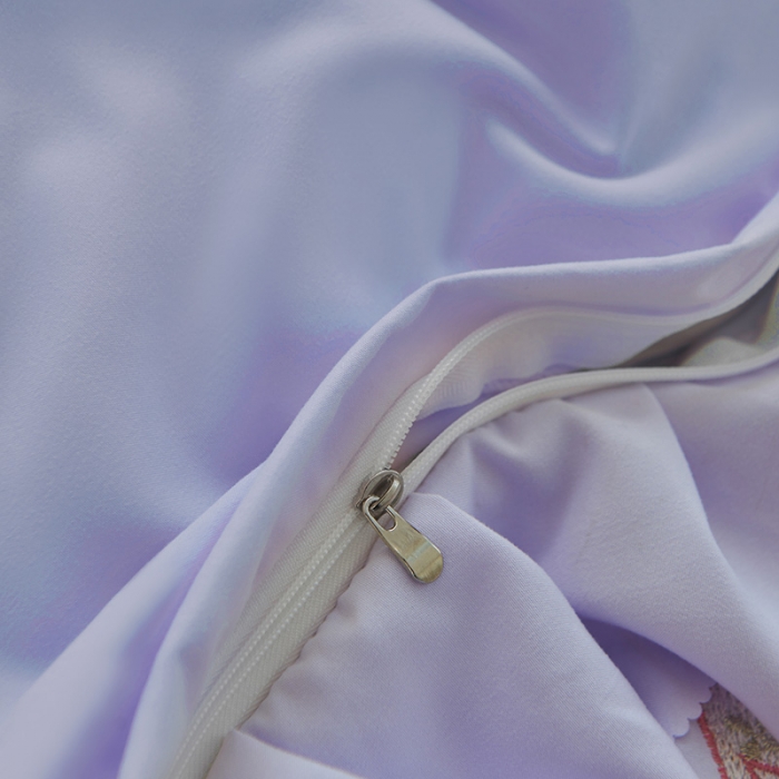 91家纺网 家纺一手货源 找家纺 包小包 2023春夏新款韩版蝶舞系列臻丝棉四件套 梦幻紫