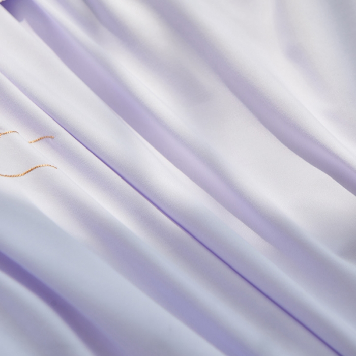 91家纺网 家纺一手货源 找家纺 包小包 2023春夏新款韩版蝶舞系列臻丝棉四件套 梦幻紫