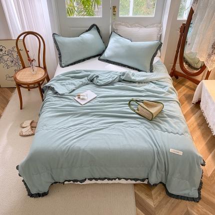 有货 2022新款小森华夫格针织被夏凉被夏被空调被 华夫格-蓝