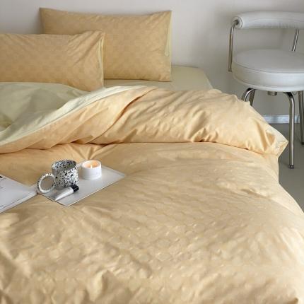 91家纺网 家纺一手货源 找家纺 (总)梦享生活 2022新款水洗棉华夫格双拼四件套