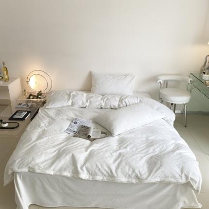 91家纺网 家纺一手货源 找家纺 (总)梦享生活 2022新款水洗棉华夫格双拼四件套