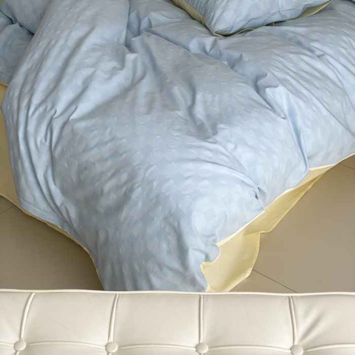 91家纺网 家纺一手货源 找家纺 (总)梦享生活 2022新款水洗棉华夫格双拼四件套