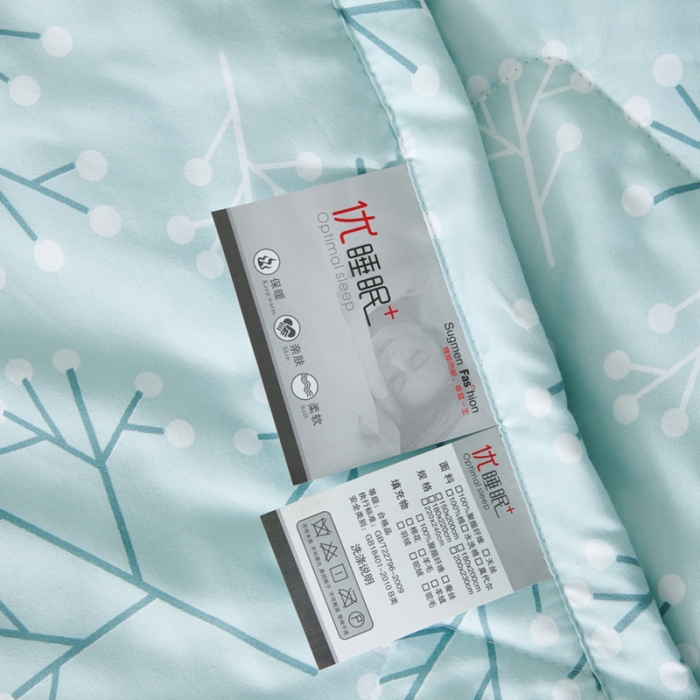 91家纺网 家纺一手货源 找家纺 欧雅搁 2025新款水洗棉印花夏凉被 素香