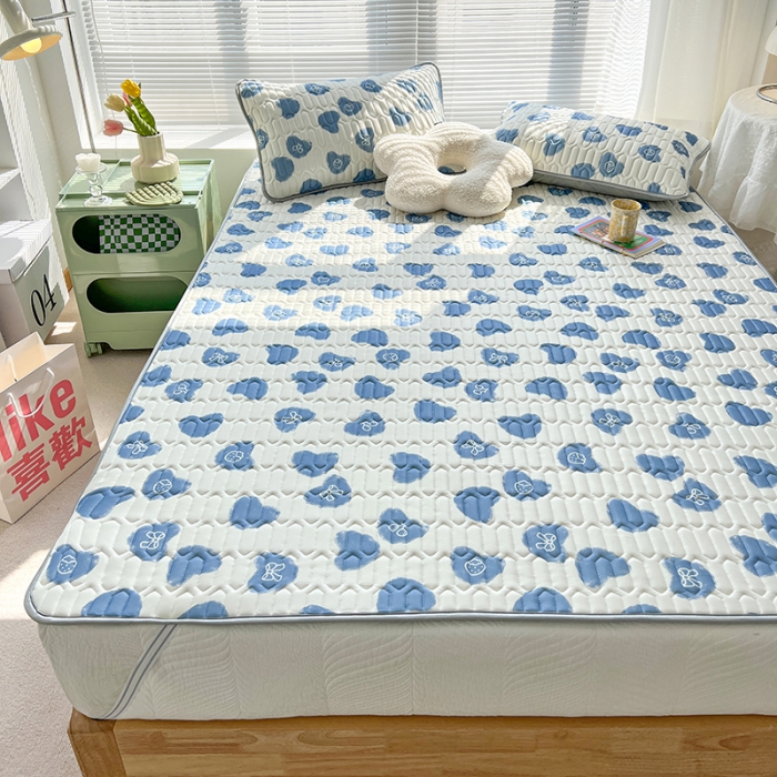 91家纺网 家纺一手货源 找家纺 慕尚 小清新床席款乳胶席三件套（带氨纶0.5mm） 蝴蝶爱心