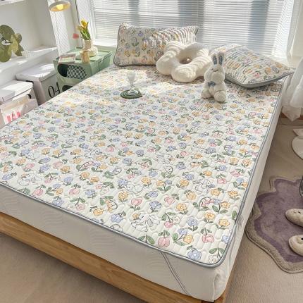 91家纺网 家纺一手货源 找家纺 慕尚 小清新床席款乳胶席三件套（带氨纶0.5mm） 花魅