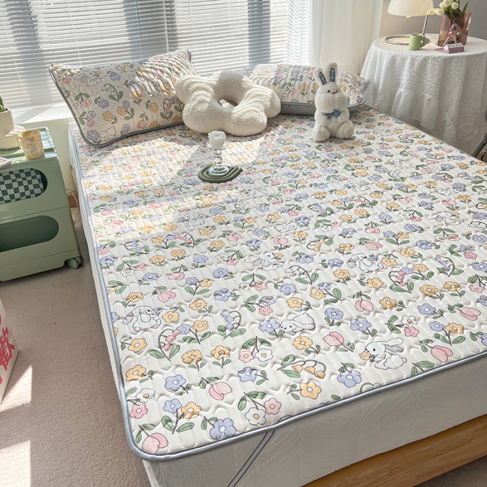 91家纺网 家纺一手货源 找家纺 慕尚 小清新床席款乳胶席三件套（带氨纶0.5mm） 花魅