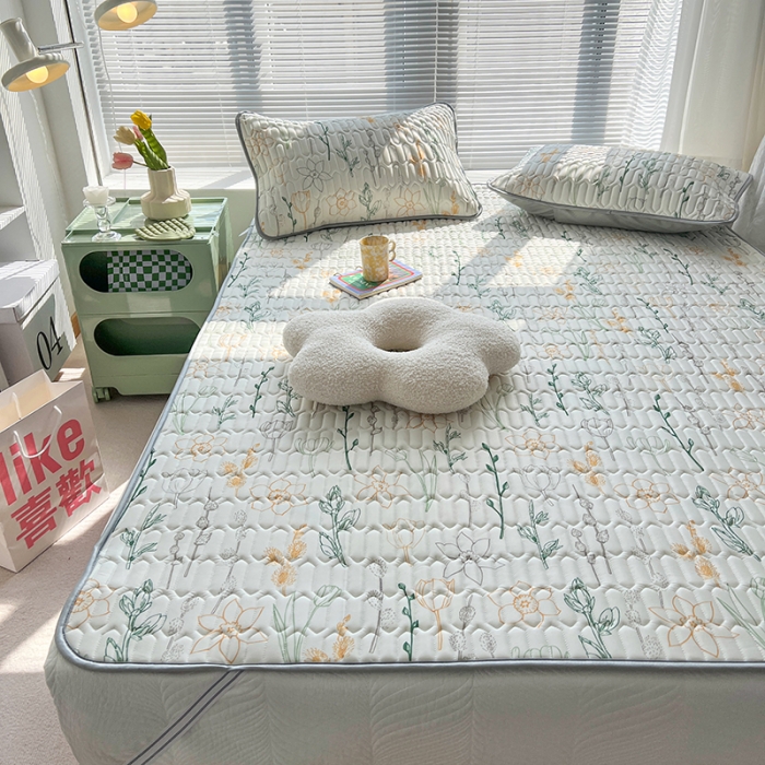 91家纺网 家纺一手货源 找家纺 慕尚 小清新床席款乳胶席三件套（带氨纶0.5mm） 梦水仙