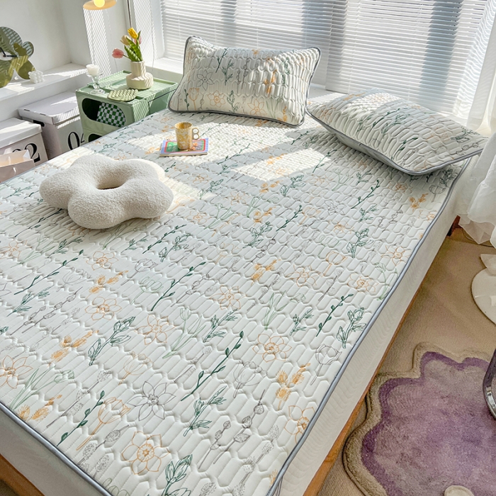 91家纺网 家纺一手货源 找家纺 慕尚 小清新床席款乳胶席三件套（带氨纶0.5mm） 梦水仙