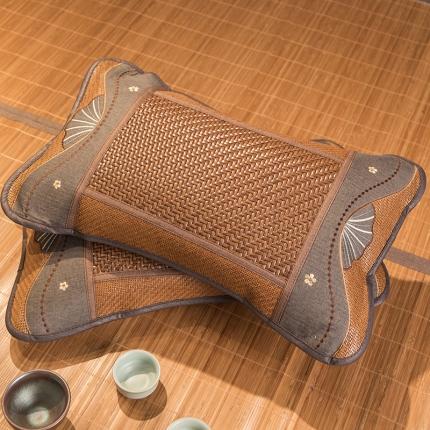 91家纺网 家纺一手货源 找家纺 2022新款夏凉枕头贝壳素藤枕36*59cm