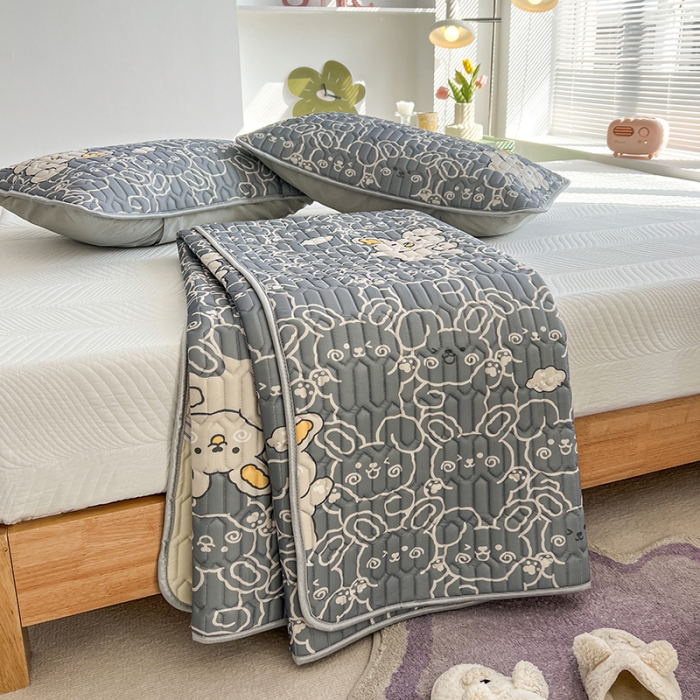 91家纺网 家纺一手货源 找家纺 慕尚 小清新床席款乳胶席三件套（带氨纶0.5mm） 摩登兔