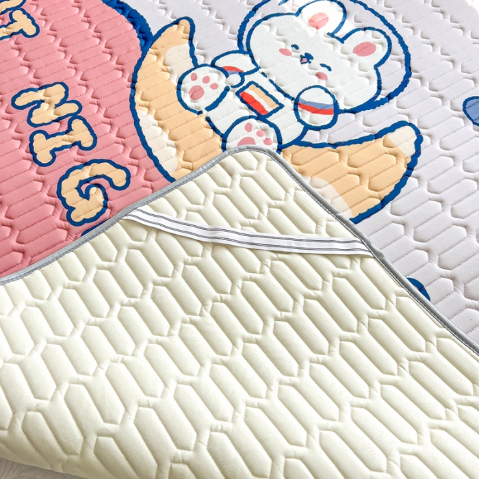 91家纺网 家纺一手货源 找家纺 慕尚 小清新床席款乳胶席三件套（带氨纶0.5mm） 晚安兔