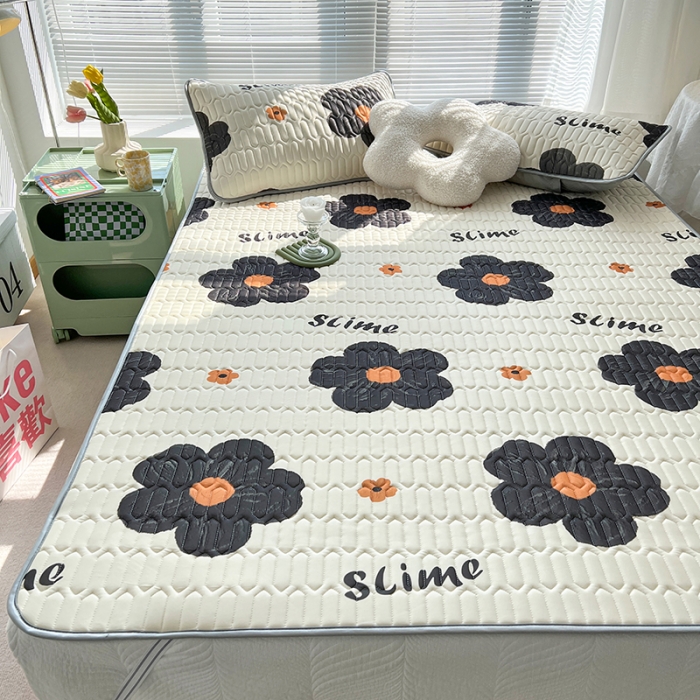 91家纺网 家纺一手货源 找家纺 慕尚 小清新床席款乳胶席三件套（带氨纶0.5mm） 夕阳花