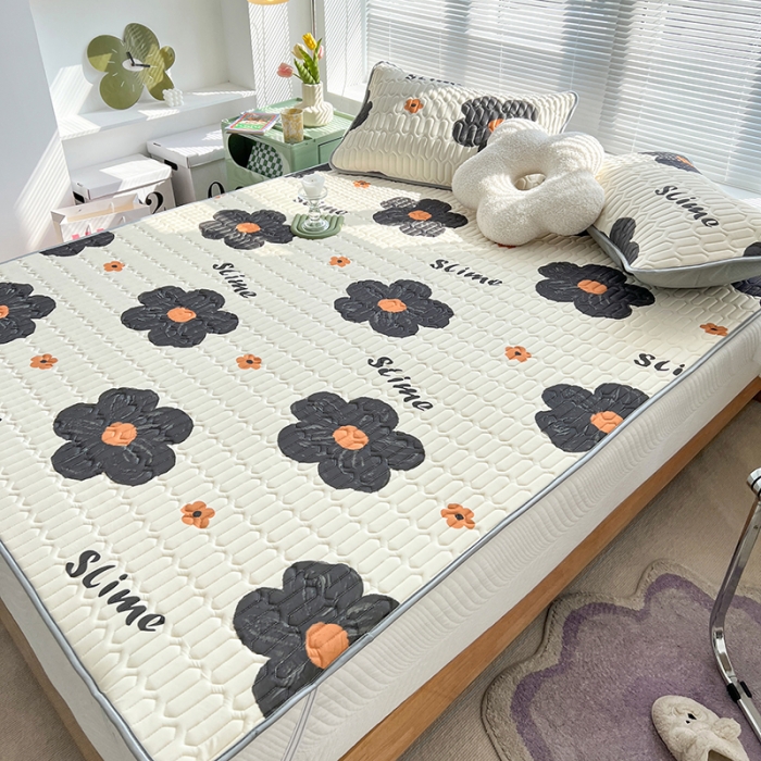 91家纺网 家纺一手货源 找家纺 慕尚 小清新床席款乳胶席三件套（带氨纶0.5mm） 夕阳花