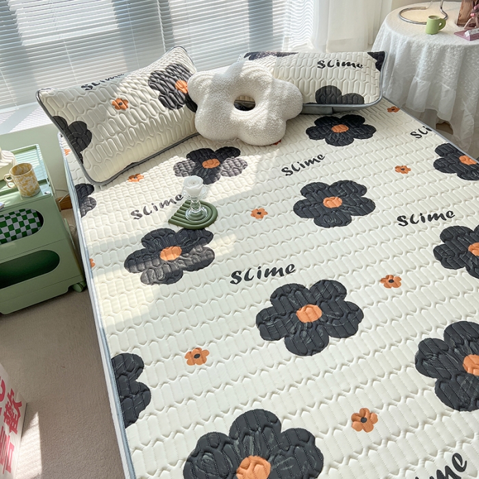 91家纺网 家纺一手货源 找家纺 慕尚 小清新床席款乳胶席三件套（带氨纶0.5mm） 夕阳花