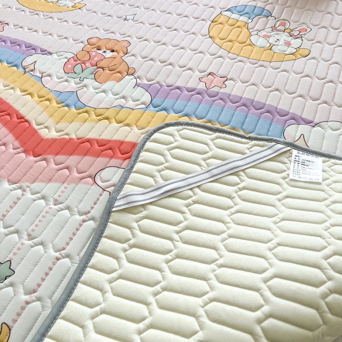 91家纺网 家纺一手货源 找家纺 慕尚 小清新床席款乳胶席三件套（带氨纶0.5mm） 星月熊兔