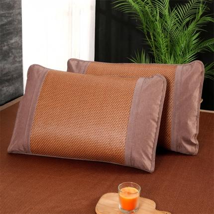 91家纺网 家纺一手货源 找家纺 2022新款夏凉枕头步步高【枕套】48*72cm