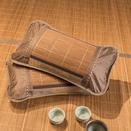 91家纺网 家纺一手货源 找家纺 2022新款夏凉枕头简约碳化竹枕30*50cm