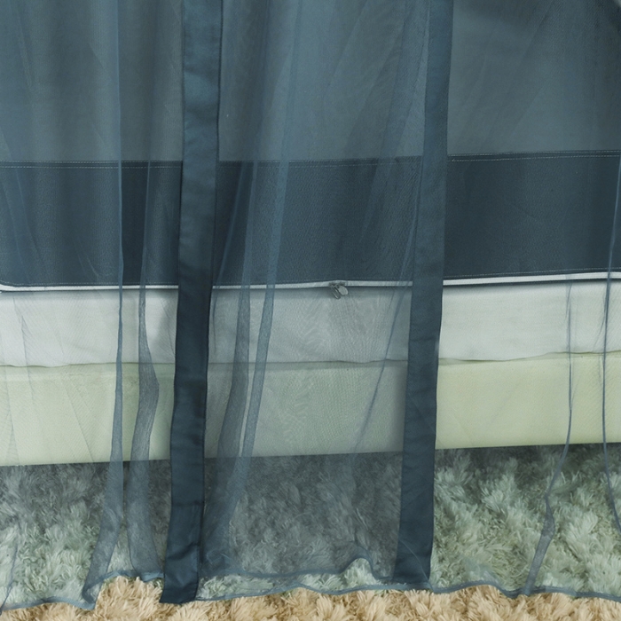 91家纺网 家纺一手货源 找家纺 多功能二合一蚊帐坐床落地蚊帐 雾霾蓝（坐床配落地纱帘）