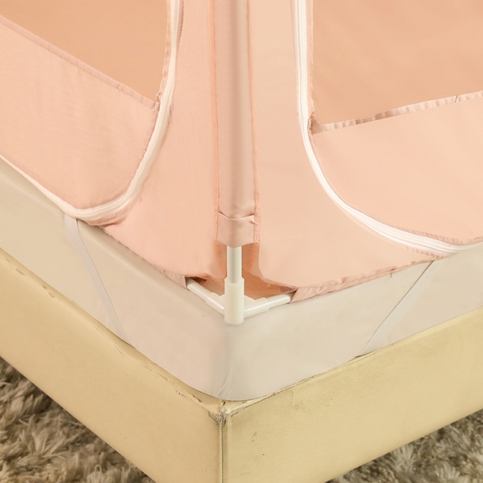 91家纺网 家纺一手货源 找家纺 多功能二合一蚊帐坐床落地蚊帐 香槟咖（坐床配落地纱帘）