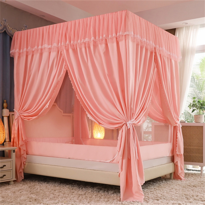 91家纺网 家纺一手货源 找家纺 多功能二合一蚊帐坐床落地蚊帐 樱花玉（坐床配落地纱帘）