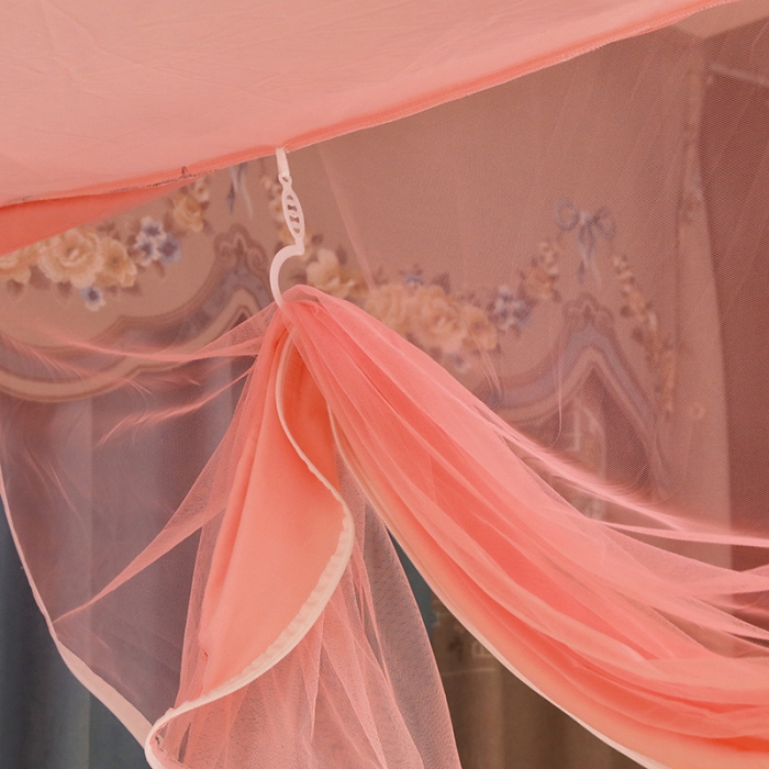 91家纺网 家纺一手货源 找家纺 多功能二合一蚊帐坐床落地蚊帐 樱花玉（坐床配落地纱帘）