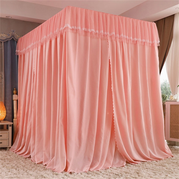 91家纺网 家纺一手货源 找家纺 多功能二合一蚊帐坐床落地蚊帐 樱花玉（坐床配落地纱帘）