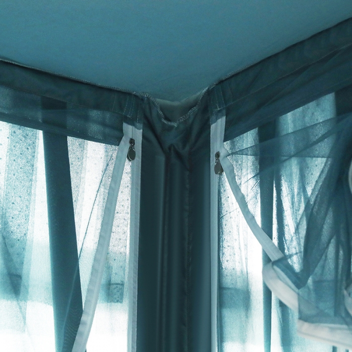 91家纺网 家纺一手货源 找家纺 多功能二合一蚊帐坐床落地蚊帐 远风绿（坐床配落地纱帘）