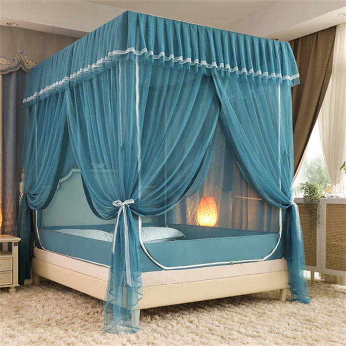 91家纺网 家纺一手货源 找家纺 多功能二合一蚊帐坐床落地蚊帐 远风绿（坐床配落地纱帘）