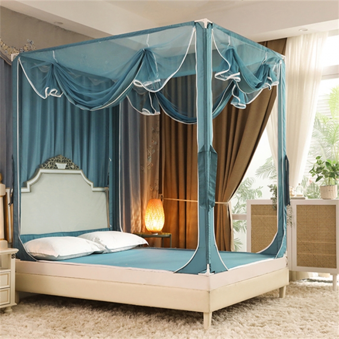 91家纺网 家纺一手货源 找家纺 多功能二合一蚊帐坐床落地蚊帐 远风绿（坐床配落地纱帘）