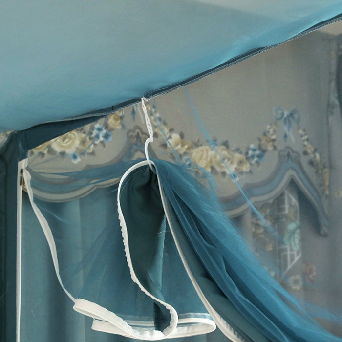 91家纺网 家纺一手货源 找家纺 多功能二合一蚊帐坐床落地蚊帐 远风绿（坐床配落地纱帘）