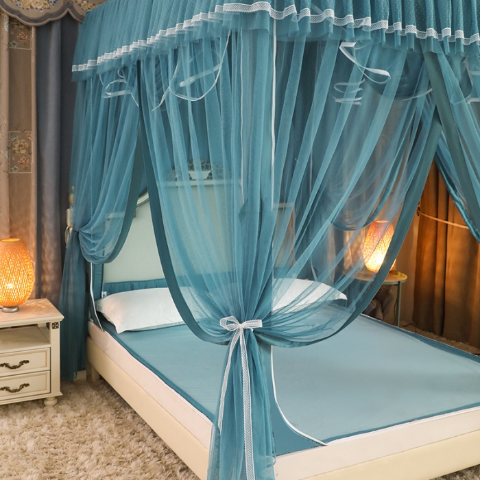 91家纺网 家纺一手货源 找家纺 多功能二合一蚊帐坐床落地蚊帐 远风绿（坐床配落地纱帘）