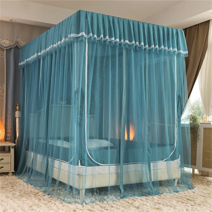 91家纺网 家纺一手货源 找家纺 多功能二合一蚊帐坐床落地蚊帐 远风绿（坐床配落地纱帘）