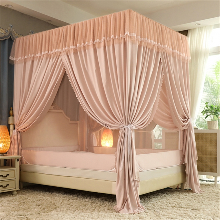 91家纺网 家纺一手货源 找家纺 多功能二合一蚊帐坐床落地蚊帐 香槟咖（坐床配落地布帘）