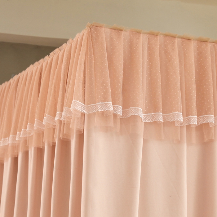 91家纺网 家纺一手货源 找家纺 多功能二合一蚊帐坐床落地蚊帐 香槟咖（坐床配落地布帘）