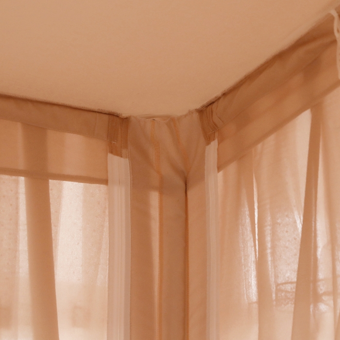 91家纺网 家纺一手货源 找家纺 多功能二合一蚊帐坐床落地蚊帐 香槟咖（坐床配落地布帘）