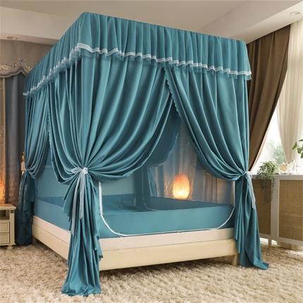 91家纺网 家纺一手货源 找家纺 多功能二合一蚊帐坐床落地蚊帐 远风绿（坐床配落地布帘）