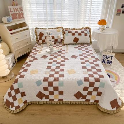 91家纺网 家纺一手货源 找家纺 （总）仟网汇 2022新款全棉卡通绗缝床盖三件套