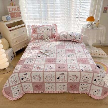 91家纺网 家纺一手货源 找家纺 （总）仟网汇 2022新款全棉卡通绗缝床盖三件套