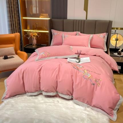 91家纺网 家纺一手货源 找家纺 （总）雲归梦 2022新款生态磨毛绣花加厚四件套（直播爆款）