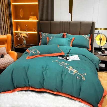 91家纺网 家纺一手货源 找家纺 （总）雲归梦 2022新款生态磨毛绣花加厚四件套（直播爆款）