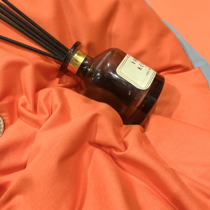 91家纺网 家纺一手货源 找家纺 雲归梦 2022生态磨毛绣花加厚四件套（直播爆款）爱丁堡-橙