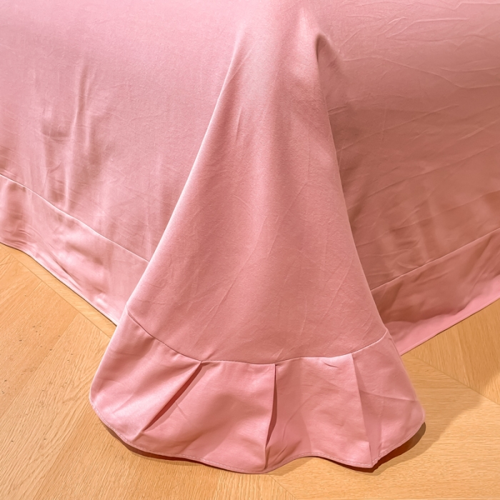 91家纺网 家纺一手货源 找家纺 雲归梦 2022生态磨毛绣花加厚四件套（直播爆款）爱丁堡-粉