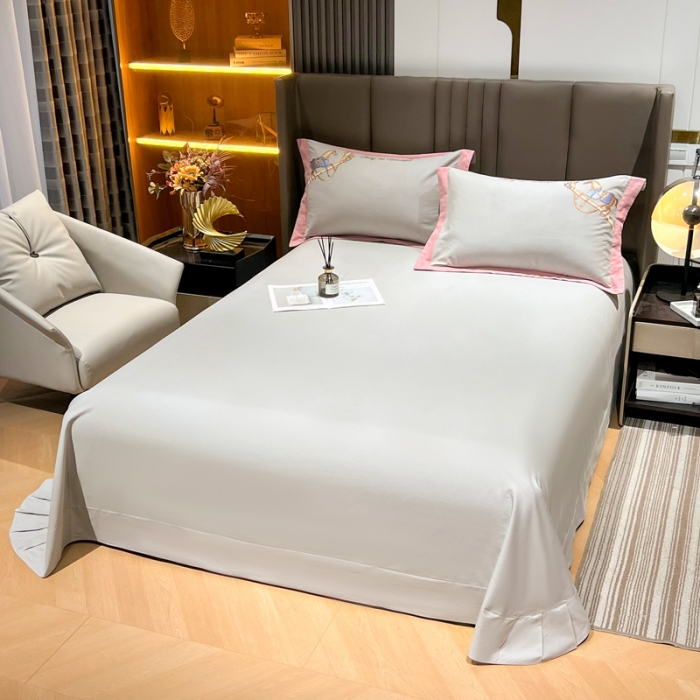 91家纺网 家纺一手货源 找家纺 雲归梦 2022生态磨毛绣花加厚四件套（直播爆款）爱丁堡-灰