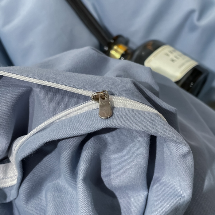 91家纺网 家纺一手货源 找家纺 雲归梦 2022生态磨毛绣花加厚四件套（直播爆款）爱丁堡-蓝