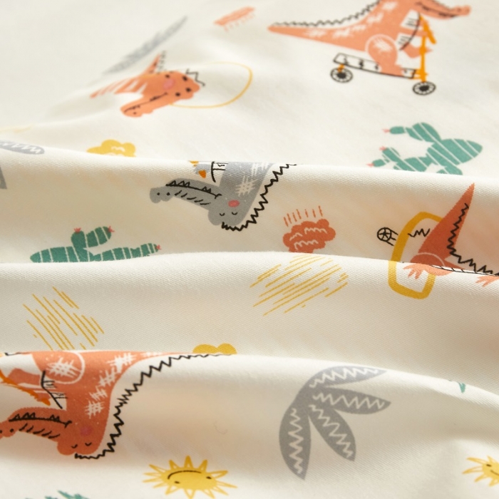 91家纺网 家纺一手货源 找家纺 荷马之梦 童画系列—全棉AB版儿童枕套 七彩恐龙