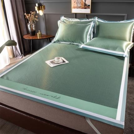 91家纺网 家纺一手货源 找家纺 （总）卡初2022新款碳光刺绣养生席三件套